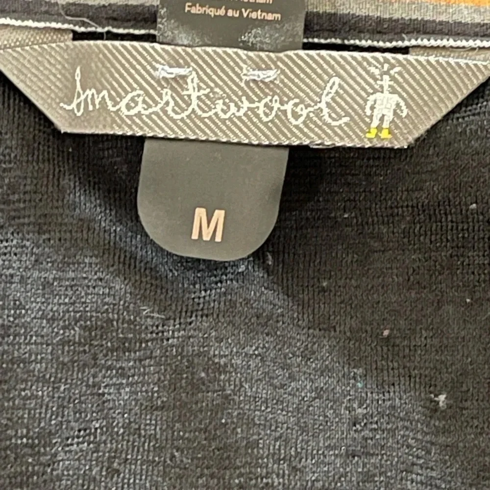 Smartwool propulsion 1/2 zip merino wool pullover black active jacket medium - Picture 4 of 8